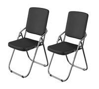 Chaises Pliantes Tapissées Confortables en Simili Cuir Métal, Chaise Visiteur, Chaises de Salle à Manger Portables, Chaise de Réunion, pour Cuisine, Bureau, Salon, Léger, Économie d'Espace