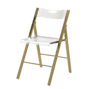 Chaises pliantes transparentes - Chaises de salle à manger confortables en plastique avec design peu encombrant pour intérieur/extérieur, idéal pour les réunions, les mariages et les salles d'attente