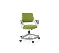 hjh OFFICE Chaise de Bureau pour Enfants et Adolescents Kid Flex Tissu Chaise de Bureau évolutive, Repose-Pieds & Dossier réglables Vert