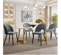 Chaises salle manger moderne, ensemble repas table rectangulaire moderne 117 x 68 cm avec 4 chaises, chaise de salle à manger