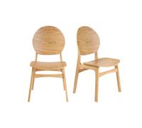 Chaises scandinaves en bois clair (lot de 2) ELTON