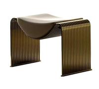 Chaises, tabouret de coiffeuse, tabouret d'invité en acier inoxydable, tabouret à langer moderne, tabouret de canapé de salon / noir