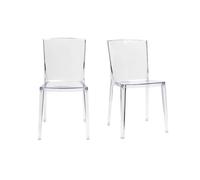 Chaises transparentes empilables intérieur - extérieur (lot de 2) island