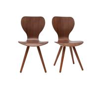 Chaises Vintage Finition Noyer (Lot de 2) NORDECO