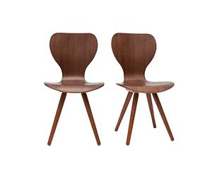 Chaises Vintage Finition Noyer (Lot de 2) NORDECO
