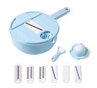 Chaitai Mandoline multifonction 12 en 1 avec séparateur de jaune d'œuf et passoire Bleu clair