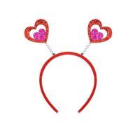 CHAKAE Blingbling Serre-tête à paillettes en forme de cœur pour fête à thème femme homme carnaval Accessoire pour cheveux Saint-Valentin