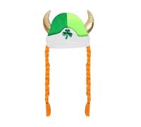 CHAKAE Chapeau de trèfle vert pour la StPatricks Day Horn Hat Holiday Headwear Irish National Day Celebration Caps Festival Accessoires StPatricks Décoration