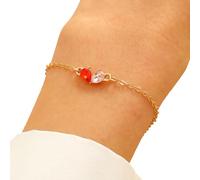 CHAKAE De Cœur Élégant en Or avec des Quartiers De Naissance en Alliage Robuste Placage 14K pour La Collection Bijoux pour Femmes Utilisation Quotidienne du Quotidien