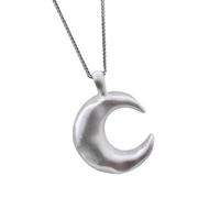 CHAKAE Élégant croissant de lune Charm réglable Collier / Anneaux Accessoires Délicats Accessoires de Mode Cadeau Anniversaire Accessoires Tendance, standard, Acier inoxydable, Zircon