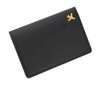 CHAKAE Étui à passeports fonctionnel en cuir synthétique avec broderie, organisé pour ranger vos documents en toute sécurité, organiseur multifonction, Noir , Beauté de masse