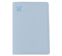CHAKAE Étui à passeports fonctionnel en cuir synthétique avec broderie, organisé pour ranger vos documents en toute sécurité, organiseur multifonction, bleu, Beauté de masse