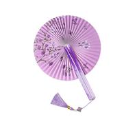 CHAKAE Éventails pliables ronds pour intérieur et extérieur, événement, voyage et décoration de maison, en plastique + papier