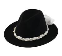 CHAKAE Fedoras rétro avec strass scintillants et ruban pour les fêtes rétro Charleston Perles Élégant Coiffe Accessoires photo pour femmes Fedoras Chapeaux Mode