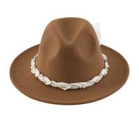 CHAKAE Fedoras rétro avec strass scintillants et ruban pour les fêtes rétro Charleston Perles Élégant Coiffe Accessoires photo pour femmes Fedoras Chapeaux Mode