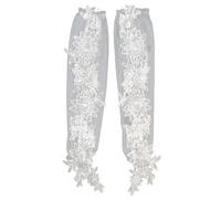CHAKAE Gants Mariage Nuptiale Élégants Longues Gants En Dentelle Fleur Transparents Couverture Du Bras Longueur Pour Les Demoiselles D'honneur Les Mariages Maillants