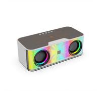 CHAKAE Haut-parleurs Compatibles Compatibles Portables Subwoofer Les Haut-parleurs Extérieurs sans Fil Lourds avec LED sans Fil Stéréo Léger À LED avec Haut-Parleur Compatible Extérieur