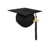 CHAKAE Joli chapeau de remise de diplôme à franges unisexe avec fermeture pour l'obtention d'un diplôme - Décoration cosplay pour adultes et enfants - Performances sur scène