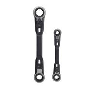 CHAKAE Lot de 2 clés à cliquet de poche 4 en 1 pour réparations ménagères, travaux automobiles, entretien ménager, outil à main pour mécanicien