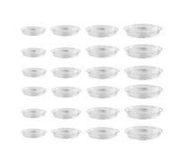 CHAKAE Lot de 24 soucoupes rondes transparentes pour garder la santé des plantes en intérieur et en extérieur, utilisation dans le jardin, 15,2 cm, 25,4 cm, 25,4 cm, 30,5 cm
