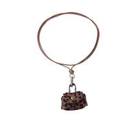 CHAKAE Magnifique collier avec pendentif en forme d'étoile - Texture cuir - Convient pour les amateurs de mode - Porte-monnaie vintage
