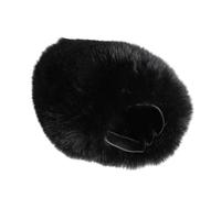 CHAKAE Microphone à condensateur professionnel coupe-vent doux en fourrure antibruit pour un son clair capture le pied de microphone de bureau