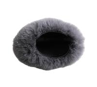 CHAKAE Microphone à condensateur professionnel coupe-vent doux en fourrure antibruit pour un son clair capture le pied de microphone de bureau