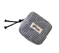 CHAKAE Mini trousse de maquillage pour sac à main, petite trousse de maquillage, pochette de voyage pour pièces de monnaie, serviettes hygiéniques, rouge à lèvres pour femmes, Noir , Beauté de masse