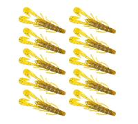 CHAKAE Paquet 10 Appâts Mous Crevettes Appâts Pêche 8cm 6g Lure Lure Swimbait Artificiel Attachement Pêche en Eau Salée