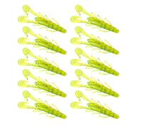 CHAKAE Paquet 10 Appâts Mous Crevettes Appâts Pêche 8cm 6g Lure Lure Swimbait Artificiel Attachement Pêche en Eau Salée
