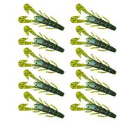 CHAKAE Paquet 10 Appâts Mous Crevettes Appâts Pêche 8cm 6g Lure Lure Swimbait Artificiel Attachement Pêche en Eau Salée