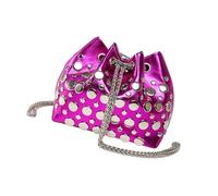 CHAKAE Petit sac à bandoulière élégant avec chaîne métallique en cuir synthétique pour un usage quotidien et des cadeaux tendance pour femme, b, One Size