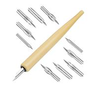 CHAKAE Porte-stylo à plume avec 5 pointes interchangeables en bois pour calligraphie pour écrire, dessin, illustrations, écriture pour dessin et croquis