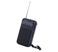 CHAKAE Radio de poche double alimentation avec grand volume de réglage, alimentation rechargeable et à piles