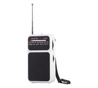 CHAKAE Radio de poche double alimentation avec grand volume de réglage, alimentation rechargeable et à piles