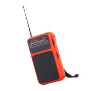 CHAKAE Radio de poche double alimentation avec grand volume de réglage, alimentation rechargeable et à piles