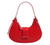 CHAKAE Sac à main rétro pour femme en cuir PU demi-lune sac à main et sac à main mode épaule automne hiver aisselles femmes demi-lune, Rouge, One Size