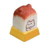 CHAKAE Toasts Keycaps Personalité Dessin Animé Keycap Remplacement des Touchés Inférieurs Mechanical Keyboard Caps Accessoire Clavier Mécanique