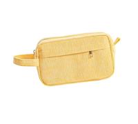 CHAKAE Trousse à crayons de style coréen, trousse à crayons esthétique, trousse à crayons de grande capacité, en velours côtelé de style coréen, grande capacité, jaune