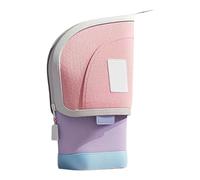 CHAKAE Trousse à crayons extensible télescopique avec support rétractable pour ranger les pinceaux de maquillage pour filles, b