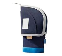 CHAKAE Trousse à crayons extensible télescopique avec support rétractable pour ranger les pinceaux de maquillage pour filles, bleu