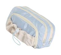 CHAKAE Trousse à crayons multicouches de grande capacité - Trousse à crayons multicouche - Organiseur de voyage pour bureau, école, grande capacité, bleu