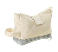 CHAKAE Trousse à crayons pliable double couche - Sac de rangement simple pour l'école - Grande capacité - Double couche pour l'école, a