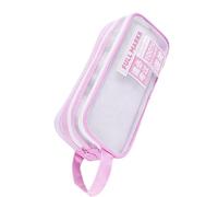 CHAKAE Trousse à crayons simple et esthétique à double couche en maille - Grande capacité - Fournitures scolaires de bureau - Double couche - Fournitures scolaires et de bureau, a