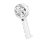 CHAKAE Ventilateur à affichage numérique rechargeable par USB avec moteur puissant - Portable - Pour les voyages et les événements en plein air - Petit