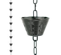 CHAKEUZND Décorations de Jardin, Chaîne de Pluie extérieure, récupérateur d'eau, Finition Moulin(4m(13.1ft))