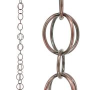 CHAKEUZND Décorations de Jardin, Chaînes de Pluie Chaîne récupération en Aluminium 8,5 à 26,2 Pieds Récupérateur Descente pluviale(5m(16.4ft))