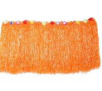 CHAKEUZND Nappe pour Table de Desserts de fête, Jupe de Table fête en Plastique, Plusieurs Tailles, Multicolore(Orange,276X30)