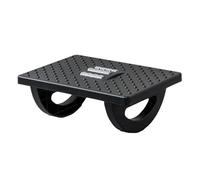 CHAKEUZND Repose-Pieds de Bureau, Tabouret Ergonomique, Repose-Pieds sous Le Bureau avec Rouleau de Massage, Hauteur réglable, Coussin antidérapant, Noir, Blanc, Gris(Black)