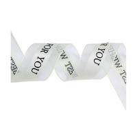 CHAKEUZND Rubans Cadeaux en Tissu, Ruban imprimé Joyeux Anniversaire Multicolore 25 mm x 50 mètres(Beige)